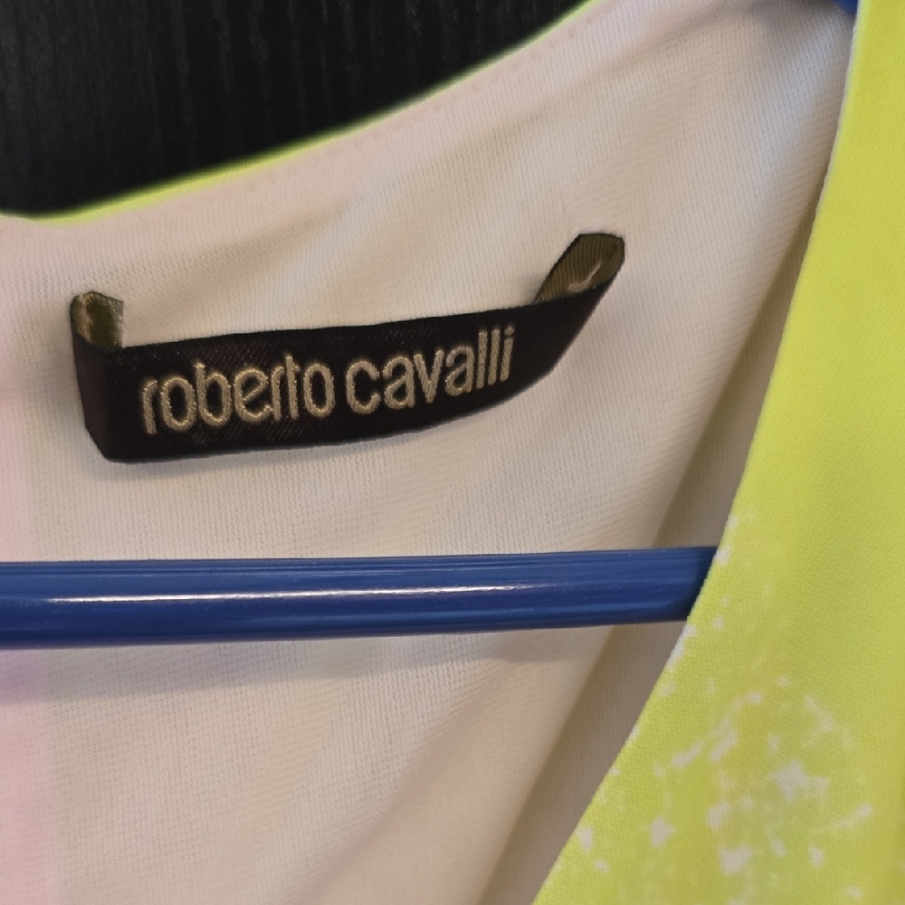 Roberto Cavalli Yellow and Pink Floral Midi Dress - Picture 2 of 5